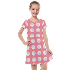 Abstract Stylish Design Pattern Red Kids  Cross Web Dress by brightlightarts