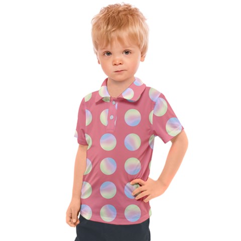 Abstract Stylish Design Pattern Red Kids  Polo Tee by brightlightarts