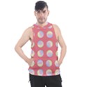 Abstract Stylish Design Pattern Red Men s Sleeveless Hoodie View1