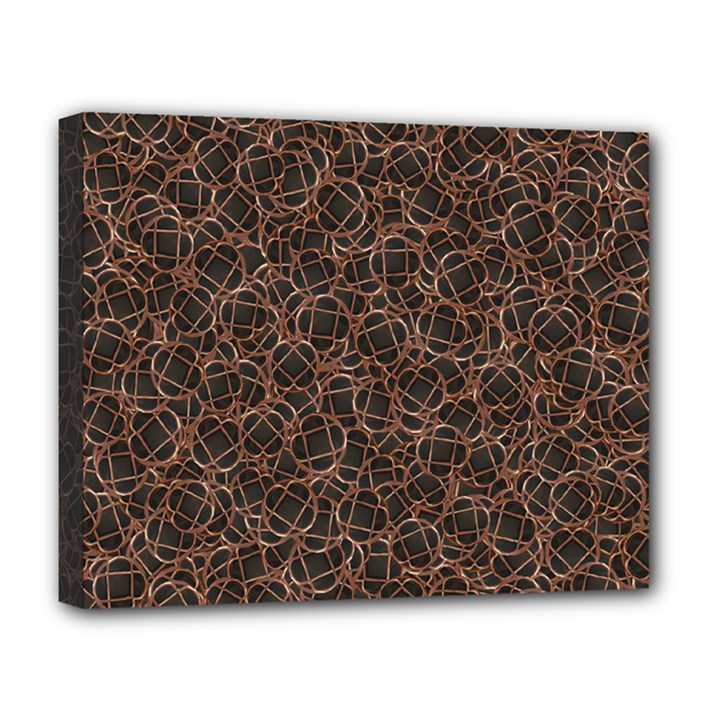 Random Abstract Geometry Motif Pattern Deluxe Canvas 20  x 16  (Stretched)