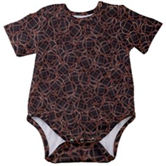 Random Abstract Geometry Motif Pattern Baby Short Sleeve Bodysuit by dflcprintsclothing