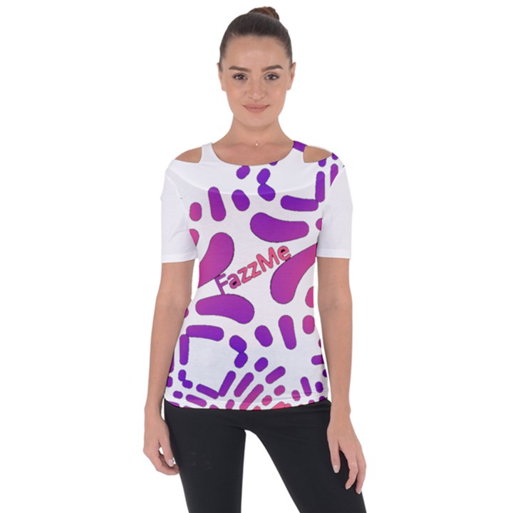  Im Fourth Dimension Fazzme Shoulder Cut Out Short Sleeve Top