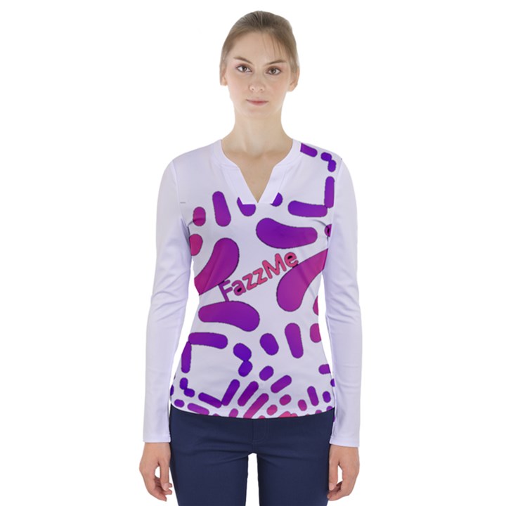  Im Fourth Dimension Fazzme V-Neck Long Sleeve Top