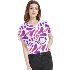  Im Fourth Dimension Fazzme Butterfly Chiffon Blouse