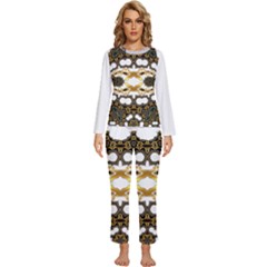  Im Fourth Dimension Trockit Womens  Long Sleeve Lightweight Pajamas Set