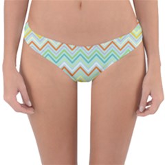 Zigzag Multi-colors Teal Reversible Hipster Bikini Bottoms