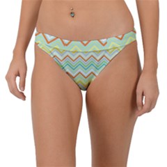 Zigzag Multi-colors Teal Band Bikini Bottom