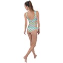 Zigzag Multi-colors Teal Side Cut Out Swimsuit View2