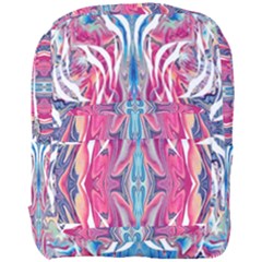 Mixed Media Repeats  Full Print Backpack by kaleidomarblingart