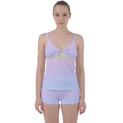 Polka dots Gradient Pattern Tie Front Two Piece Tankini