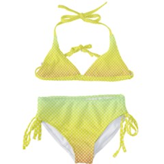 Polka Dots Gradient Pattern Kids  Classic Bikini Set by PaperDesignNest