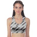 Pale Multicolored Stripes Pattern Sports Bra View1