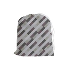 Pale Multicolored Stripes Pattern Drawstring Pouch (large) by dflcprintsclothing