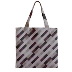 Pale Multicolored Stripes Pattern Zipper Grocery Tote Bag by dflcprintsclothing