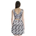 Pale Multicolored Stripes Pattern Split Back Mini Dress  View2