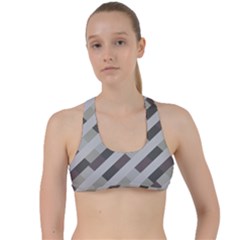 Pale Multicolored Stripes Pattern Criss Cross Racerback Sports Bra by dflcprintsclothing