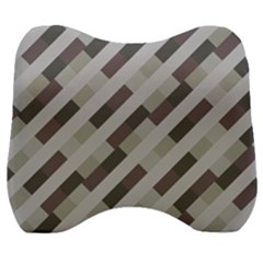 Pale Multicolored Stripes Pattern Velour Head Support Cushion by dflcprintsclothing