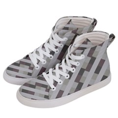 Pale Multicolored Stripes Pattern Men s Hi-top Skate Sneakers