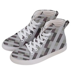 Pale Multicolored Stripes Pattern Women s Hi-top Skate Sneakers by dflcprintsclothing