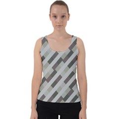 Pale Multicolored Stripes Pattern Velvet Tank Top by dflcprintsclothing