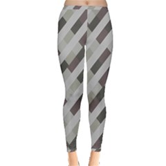 Pale Multicolored Stripes Pattern Inside Out Leggings by dflcprintsclothing