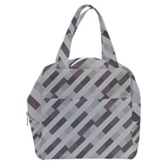 Pale Multicolored Stripes Pattern Boxy Hand Bag