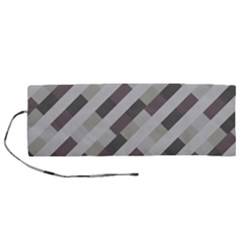 Pale Multicolored Stripes Pattern Roll Up Canvas Pencil Holder (m) by dflcprintsclothing