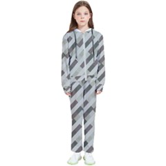 Pale Multicolored Stripes Pattern Kids  Tracksuit by dflcprintsclothing