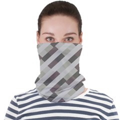 Pale Multicolored Stripes Pattern Face Seamless Bandana (adult) by dflcprintsclothing