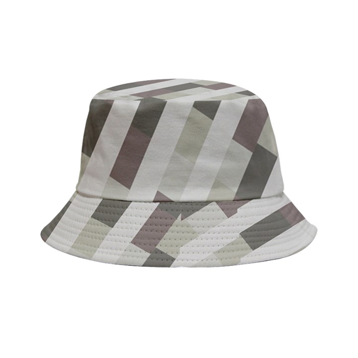 Pale Multicolored Stripes Pattern Bucket Hat