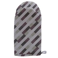 Pale Multicolored Stripes Pattern Microwave Oven Glove