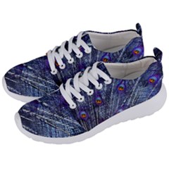 Peacock-feathers-color-plumage Blue Men s Lightweight Sports Shoes by danenraven