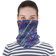 Peacock-feathers-color-plumage Blue Face Seamless Bandana (adult) by danenraven