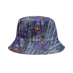 Peacock-feathers-color-plumage Blue Bucket Hat by danenraven