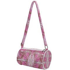 Pink Arabesque Iv Mini Cylinder Bag by kaleidomarblingart