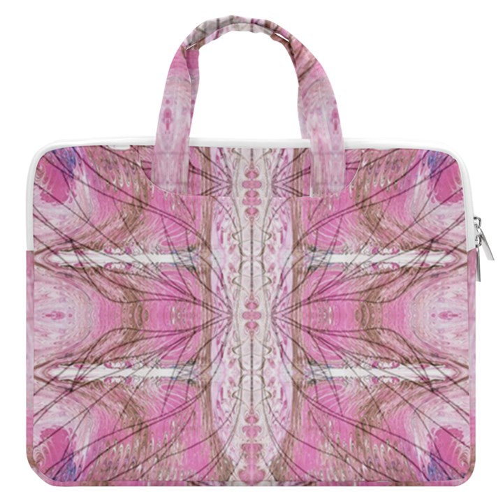 Pink arabesque IV MacBook Pro 13  Double Pocket Laptop Bag