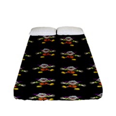 Dancing Clowns Black Fitted Sheet (full/ Double Size) by TetiBright