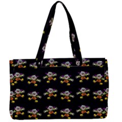 Dancing Clowns Black Canvas Work Bag by TetiBright