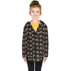 Dancing Clowns Black Kids  Double Breasted Button Coat by TetiBright