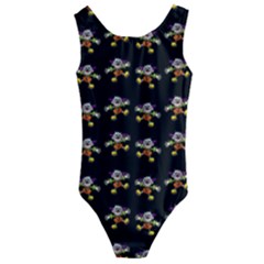 Dancing Clowns Black Kids  Cut-out Back One Piece Swimsuit by TetiBright