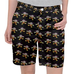 Dancing Clowns Black Pocket Shorts by TetiBright