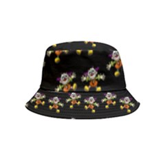 Dancing Clowns Black Inside Out Bucket Hat (kids) by TetiBright