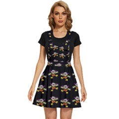 Dancing Clowns Black Apron Dress by TetiBright