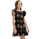 Dancing Clowns Black Kids  Winged Sleeve Dress View3