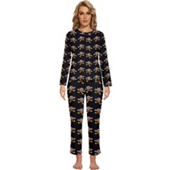 Dancing Clowns Black Womens  Long Sleeve Lightweight Pajamas Set by TetiBright