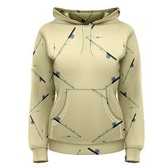 Fishing Rods Pattern Brown Women s Pullover Hoodie by TetiBright