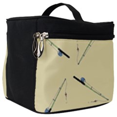 Fishing Rods Pattern Brown Make Up Travel Bag (big) by TetiBright