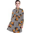 Pumpkin Heads With Hat Gray Long Sleeve Chiffon Shirt Dress View1