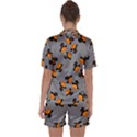 Pumpkin Heads With Hat Gray Satin Short Sleeve Pajamas Set View2