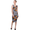 Pumpkin Heads With Hat Gray Sleeveless Pencil Dress View3